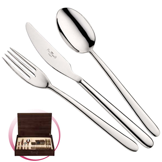 Pinti 1929 Pinti Set Posate Privilege 24 Pz In Bauletto Di Legno