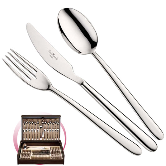 Pinti 1929 Pinti Set Posate Privilege 75 Pz In Bauletto Di Legno