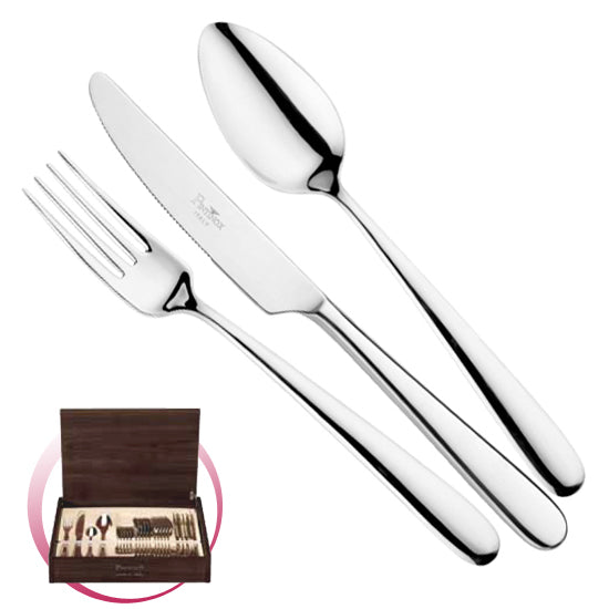 Pintinox Pinti Servizio Posate 24 Pz Savoy In Bauletto Legno