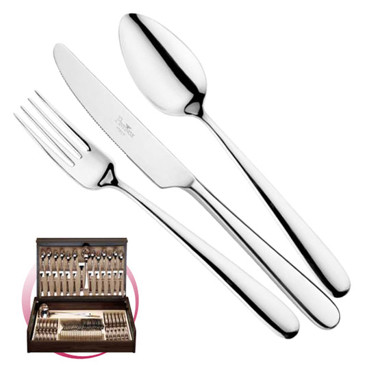 Pintinox Pinti Servizio Posate 75 Pz Savoy In Bauletto Legno