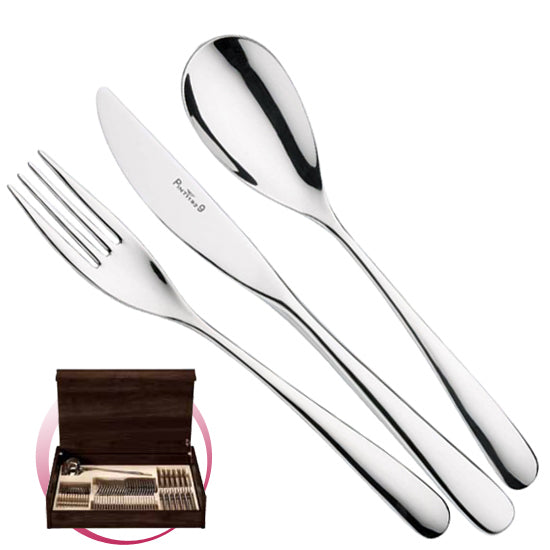 Pinti 1929 Pinti Set Posate Swing 49 Pz In Bauletto Di Legno