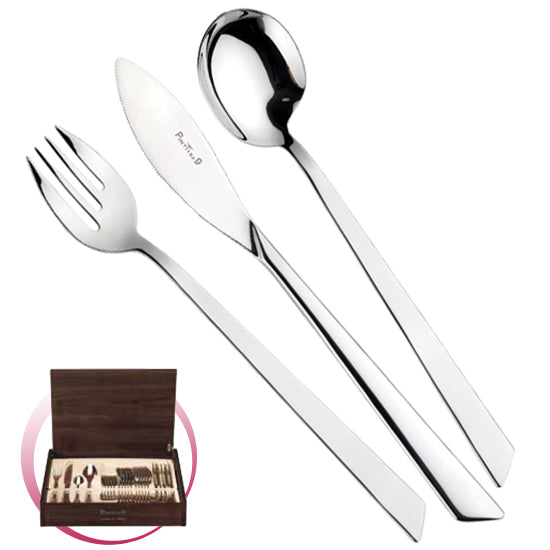 Pinti 1929 Pinti Set Posate Euclide 24 Pz In Bauletto Di Legno