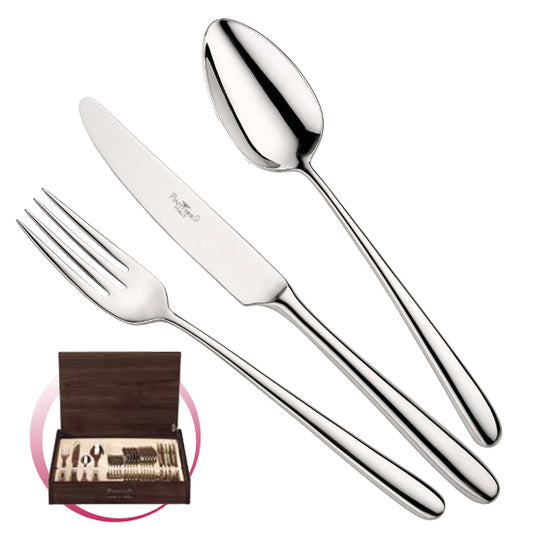 Pinti 1929 Pinti Set Posate Bramante 24 Pz In Bauletto Di Legno