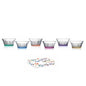 Rcr Cristalleria Italiana Set 6 Coppette 126 Mm Timeless Colour Crystal Glass