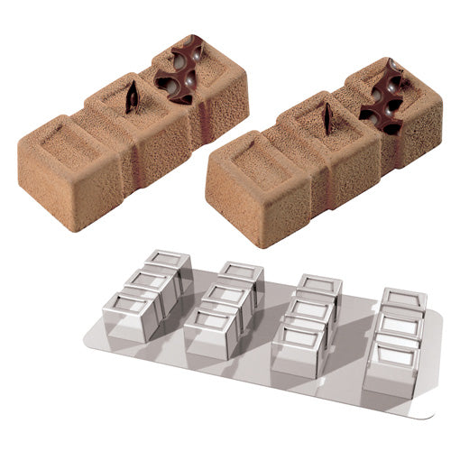Paderno Stampo Semifreddo Rettangolo 3 Decori Quadro