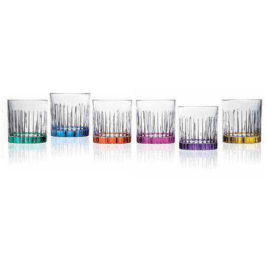 Rcr Cristalleria Italiana Timeless Colour Set 6 Bicchieri Dof Acqua 36 Cl Crystal Glass