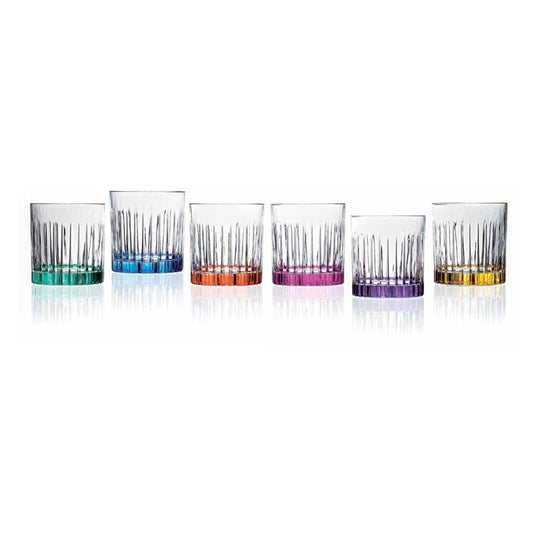 Rcr Cristalleria Italiana Timeless Colour Set 6 Bicchieri Of Vino 31 Cl Crystal Glass
