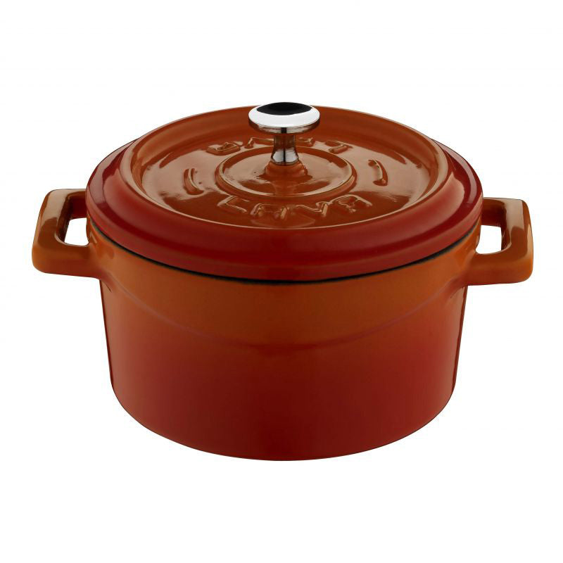 Paderno Trendy Mini Casseruola Tonda Lt 0,55 In Ghisa Smaltata Arancio