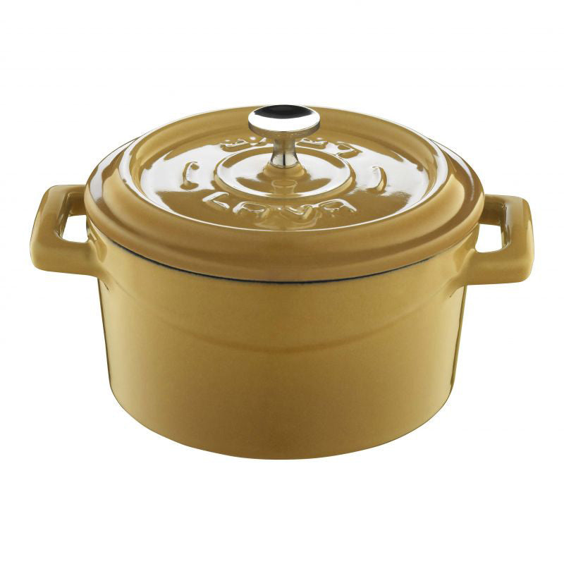 Paderno Trendy Mini Casseruola Tonda Lt 0,55 In Ghisa Smaltata Giallo