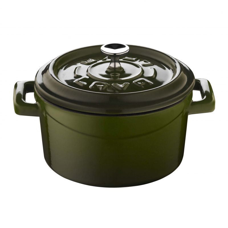Paderno Trendy Mini Casseruola Tonda Lt 0,55 In Ghisa Smaltata Verde