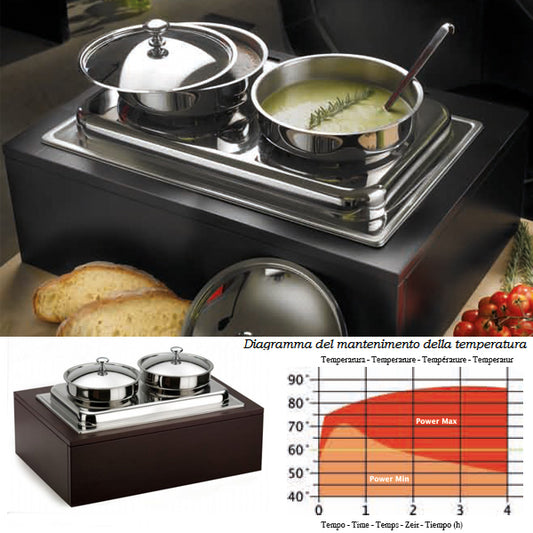 Pintinox Zuppiera 2 Stazioni Riscaldata
